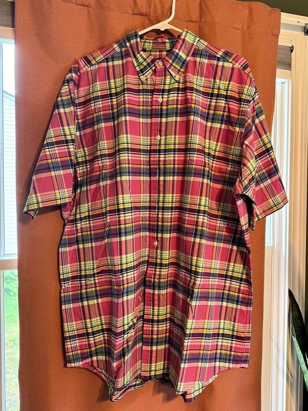 Polo Ralph Lauren Classic Fit Plaid Cotton Shirt Size XLT